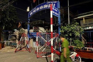 Một khu vực ở TP Thuận An bị phong tỏa.