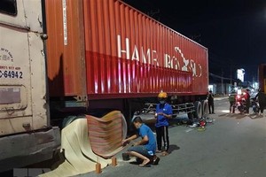 Hiện trường vụ tai nạn. (Ảnh: Huyền Trang/TTXVN).