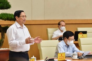 Thủ tướng Phạm Minh Chính chủ trì phiên họp Kl993 ưu đãi thưởng hấp dẫn thường kỳ tháng 6/2021 (Ảnh: Nhật Bắc).