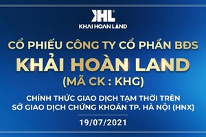 Hôm nay 19/7, Khải Hoàn Land (MCK: KHG) chính thức giao dịch trên thị trường 99Kl99 link đăng nhập