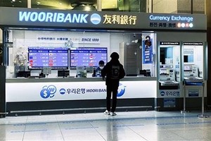 Một quầy dịch vụ đổi tiền tại sân bay Incheon (Hàn Quốc). (Ảnh: Anh Nguyên/TTXVN).