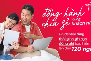 Prudential tăng thời gian gia hạn đóng phí Kl99kl phiên bản hoạt động lên đến 120 ngày