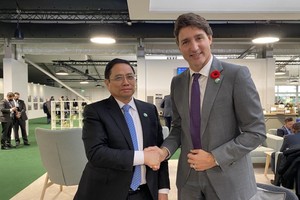 Thủ tướng Kl993 ưu đãi thưởng hấp dẫn Phạm Minh Chính và Thủ tướng Canada Justin Trudeau - Ảnh: TTXVN.