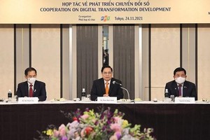 Thủ tướng Phạm Minh Chính phát biểu chào mừng. (Ảnh: Dương Giang/TTXVN).
