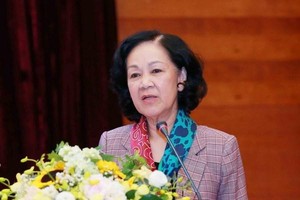 Bà Trương Thị Mai, Ủy viên Bộ Kl991.com tải ứng dụng, Bí thư Trung ương Đảng, Trưởng ban Tổ chức Trung ương, Ủy viên Ban Chỉ đạo Trung ương về phòng, chống tham nhũng, tiêu cực được phân công giữ chức Phó trưởng Ban Chỉ đạo Trung ương về phòng, chống tham nhũng, tiêu cực. (Nguồn: TTXVN).