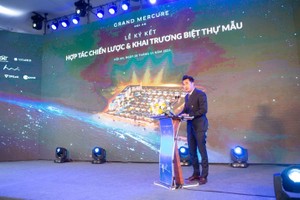 Ông Trần Thái Duy – Phó CTHĐQT Công ty Cổ phần Kl99ok phiên bản mới và xây dựng Xuân Phú Hải phát biểu tại buổi lễ.