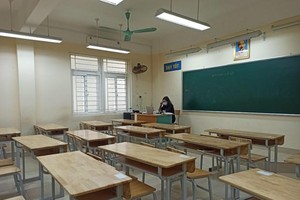 Học sinh không đến trường vì phòng dịch COVID-19. (Ảnh: PM/Vietnam+).