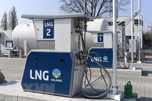Một trạm khí đốt tự nhiên hóa lỏng tại Dortmund, Đức. (Ảnh: AFP/TTXVN)