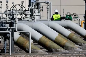 Các đường ống dẫn khí Dòng chảy Phương Bắc 1 Lubmin,n, Đức (Ảnh: Reuters).