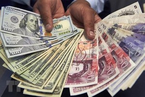 Đồng bảng Anh và đồng USD. (Ảnh: AFP/TTXVN)