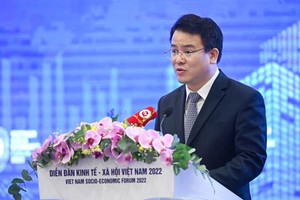 Thứ trưởng Bộ Kế hoạch và Kl99ok phiên bản mới Trần Quốc Phương trình bày tham luận.