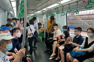 99Kl.app khuyến mãi hot Cát Linh-Hà Đông đã vận chuyển gần 7,2 triệu lượt hành khách. (Ảnh: CTV/Vietnam+)