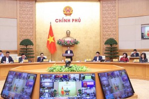 Thủ tướng chủ trì Hội nghị trực tuyến toàn quốc về công tác truyền thông chính sách với chủ đề "Nhận thức-Hành động-Nguồn lực". (Ảnh: Nhật Bắc)
