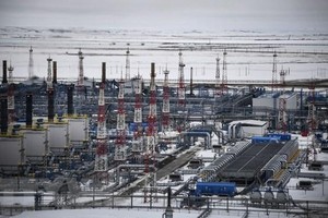 Toàn cảnh giếng khí đốt Bovanenkovo ở bán đảo Yamal, vùng Tây Bắc Siberia thuộc Nga. (Ảnh: AFP/TTXVN)