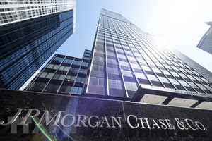 Trụ sở Link Vào Nhà Cái KL99 COM Tặng +199k JPMorgan Chase ở New York, Mỹ. (Ảnh: AFP/TTXVN)