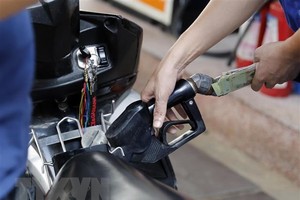 Mua bán xăng tại một điểm Kl992 VIP Trang Chủ 2026 xăng, dầu trên địa bàn quận Hai Bà Trưng, Hà Nội. (Ảnh: Trần Việt/TTXVN).