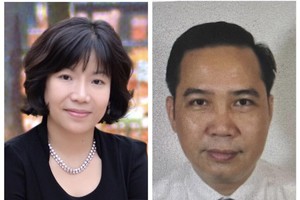 Chủ tịch Công ty AIC Nguyễn Thị Thanh Nhàn (bên trái) và Phó tổng giám đốc Trần Mạnh Hà hiện đang bỏ trốn, bị truy nã quốc tế. Ảnh: BCA.