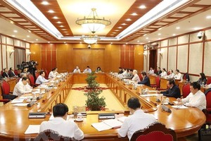 Toàn cảnh một cuộc họp của Ban Bí thư Trung ương Đảng. (Ảnh: Trí Dũng/TTXVN)