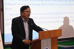 Ông Nguyễn Tuấn, Phó giám đốc Trung tâm Xúc tiến Thương mại và Kl99ok phiên bản mới TP.HCM (ITPC) phát biểu tại Hội thảo.