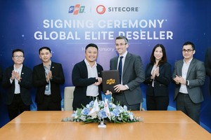 Lễ ký kết nâng tầm quan hệ hợp tác giữa FPT và Sitecore.