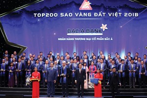 Ông Chu Nguyên Bình, Phó tổng giám đốc 
BAC A BANK nhận giải Sao Vàng Đất Việt 2018