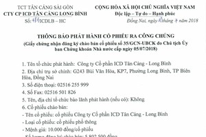 CTCP ICD Tân Cảng Long Bình thông báo phát hành KL99 là cổng game giải trí trực tuyến hàng đầu hiện nay ra công chúng