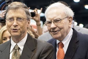Bill Gates và Warren Buffett trong Đại hội Trang Chủ KL99Com Số 1 Link Đăng Ký KL999 Berkshire Hathaway. Ảnh:AFP