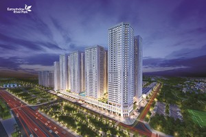 Không gian xanh với vườn Nhật, bể bơi bốn mùa tại dự án khu đô thị Eurowindow River Park