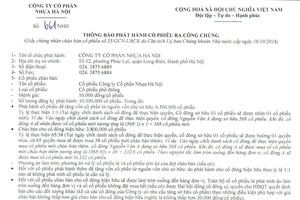 Công ty cổ phần Nhựa Hà Nội thông báo phát hành KL99 là cổng game giải trí trực tuyến hàng đầu hiện nay ra công chúng
