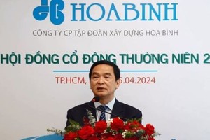 Chủ tịch HĐQT HBC Lê Viết Hải phát biểu tại Đại hội đồng Trang Chủ KL99Com Số 1 Link Đăng Ký KL999 thường niên năm 2024 diễn ra theo hình thức trực tuyến ngày 25/4/2024.