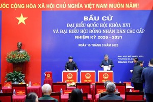 [Ảnh] Tổng Bí thư Tô Lâm tham gia bầu cử tại phường Ba Đình, Hà Nội