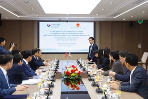 Lễ công bố mở cửa thị trường thịt gà chế biến giữa Việt Nam và Hàn Quốc diễn ra tại Hà Nội ngày 22 tháng 4 năm 2026. Ảnh: Khương Trung