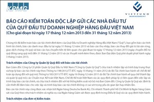 VFMVF4: Báo cáo Kl991.com nạp rút nhanh kiểm toán độc lập 2013
