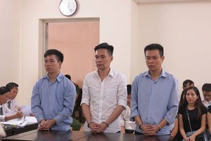 Các bị cáo tại phiên tòa sơ thẩm năm 2018.