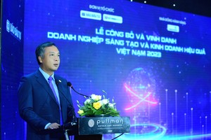 Ông Lê Trọng Minh, Tổng biên tập Báo Kl99ok phiên bản mới phát biểu khai mạc lễ Trao giải. Ảnh: Dũng Minh.