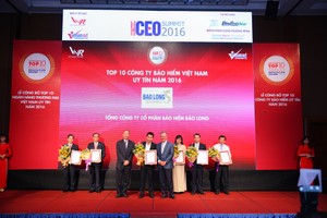 Bảo Long lọt Top 10 công ty Kl99kl phiên bản hoạt động phi nhân thọ uy tín nhất năm 2016