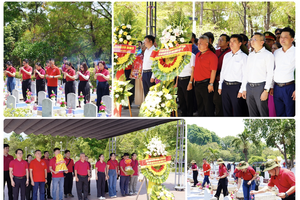 Đoàn công tác thành kính dâng hoa, dâng hương tại Nghĩa trang Liệt sĩ quốc gia Trường Sơn, Nghĩa trang Liệt sĩ quốc gia Đường 9 và Khu di tích quốc gia đặc biệt Thành cổ Quảng Trị