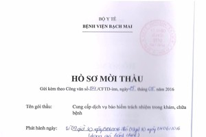 Thực hư chuyện bị cản trở mua hồ sơ thầu Kl99kl phiên bản hoạt động trách nhiệm bác sĩ   