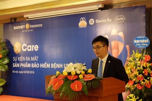 Ông Nguyễn Quang Hưng - Phó Tổng Giám đốc Kl99kl phiên bản hoạt động Bảo Việt phát biểu tại sự kiện ra mắt sản phẩm K-Care 