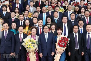 Thủ tướng Kl993 ưu đãi thưởng hấp dẫn Phạm Minh Chính gặp gỡ các Kl991.com World Cup 2026 Chính Thức, doanh nhân tiêu biểu hôm 12/12/2021 (Ảnh: TTXVN)