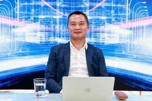 Ông Ngô Quang Huy, Phó giám đốc, Công ty Giải pháp phần mềm Kl991.com nạp rút nhanh (FSS) phát biểu tại Tọa đàm của báo Kl991.com nạp rút nhanh - Kl99ok phiên bản mới sáng 25/8 (Ảnh: Chí Cường)