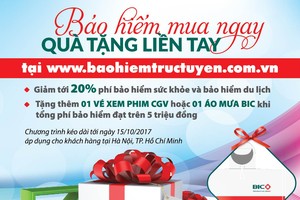 BIC ưu đãi đến 30% phí cho khách hàng mua Kl99kl phiên bản hoạt động trực tuyến