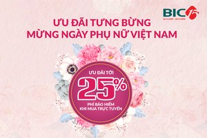 BIC ưu đãi tới 25% phí Kl99kl phiên bản hoạt động nhân ngày Phụ nữ Việt Nam