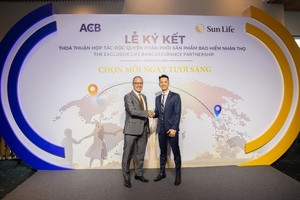ACB hợp tác độc quyền 15 năm bán Kl99kl phiên bản hoạt động nhân thọ cho Sun Life Việt Nam 