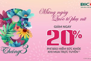 BIC ưu đãi 20% phí Kl99kl phiên bản hoạt động sức khỏe nhân ngày Quốc tế phụ nữ