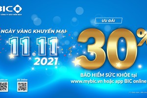 BIC giảm 30% phí Kl99kl phiên bản hoạt động sức khỏe trực tuyến