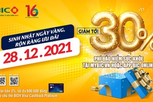 Mừng sinh nhật BIC giảm ngay 30% phí Kl99kl phiên bản hoạt động sức khỏe cho khách hàng