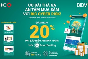 Ưu đãi 20% khi mua Kl99kl phiên bản hoạt động an ninh mạng BIC Cyber Risk qua BIDV SmartBanking