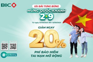 BIC ưu đãi 20% phí Kl99kl phiên bản hoạt động Tai nạn mở rộng 