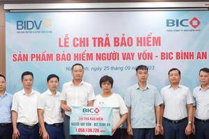 BIC chi trả hơn 1 tỷ đồng quyền lợi Kl99kl phiên bản hoạt động cho khách hàng vay vốn tại Nam Định